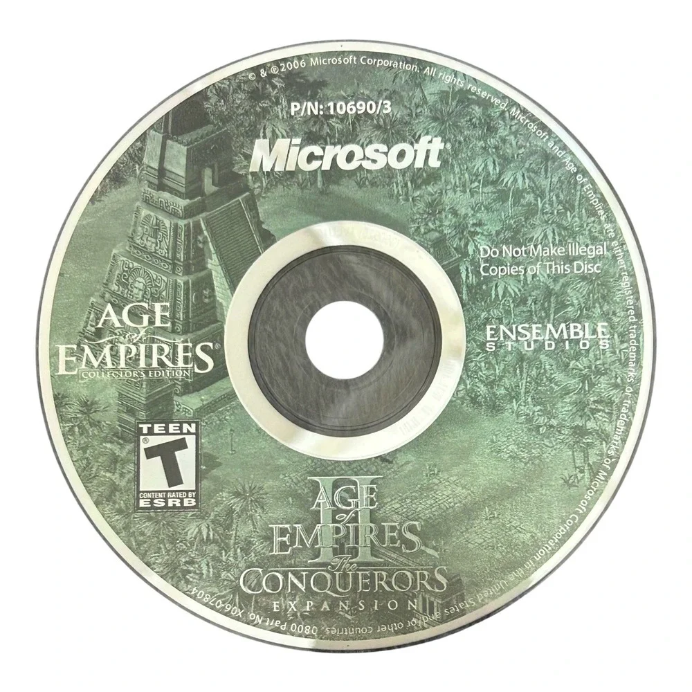 Age of Empires II Age of Kings & Conquerors Expansion PC CD ROM Disc Microsoft